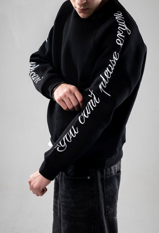CREW-NECK EMBROIDERY BLACK
