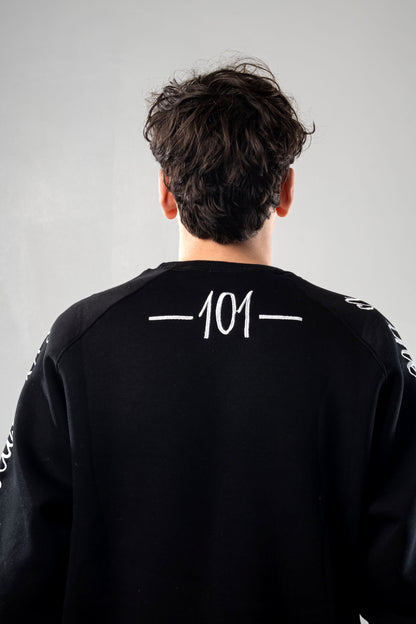 CREW-NECK EMBROIDERY BLACK