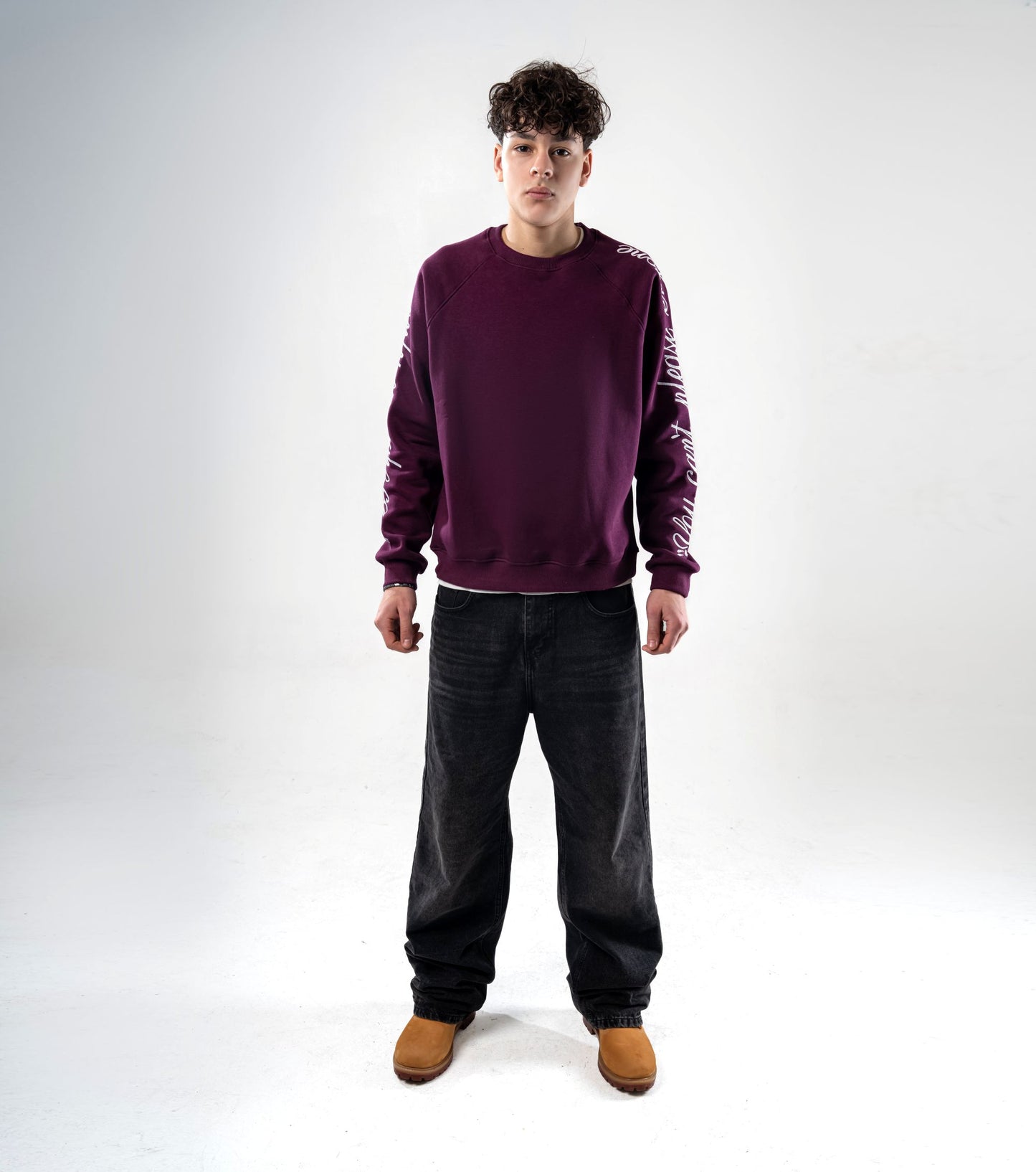 CREW-NECK EMBROIDERY PURPLE